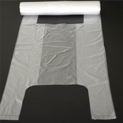 Bolsas tipo camiseta transparentes de HDPE en rollo