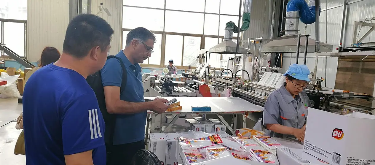 Customers come to the factory and visit the production process.