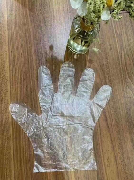 Guantes desechables de HDPE con relieve