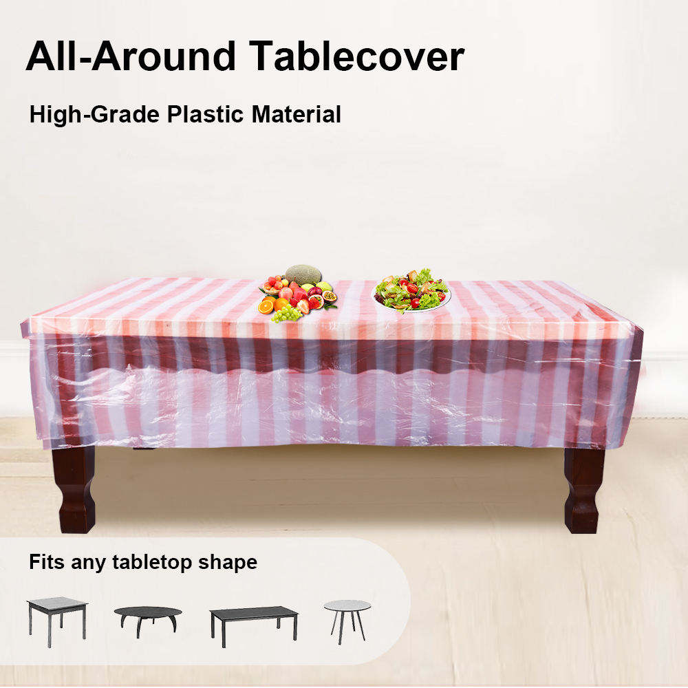 Rolo de toalha de mesa descartável de plástico impermeável para piquenique com impressão personalizada