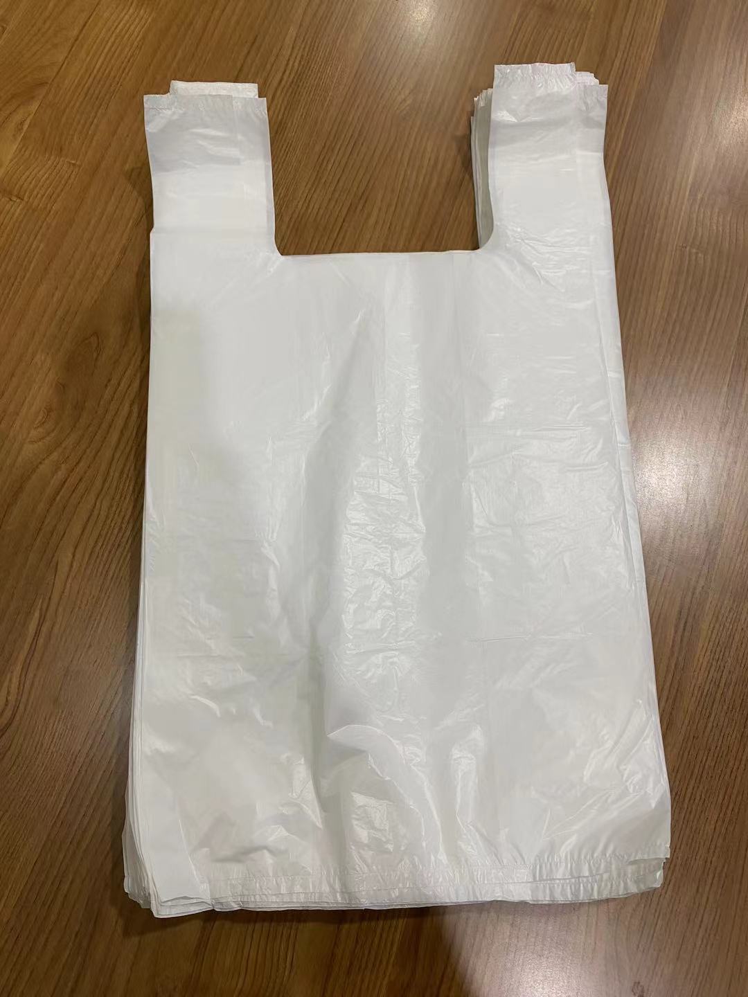 Saco de camiseta descartável PE com alça de colete Saco de camiseta descartável PE com alça de colete