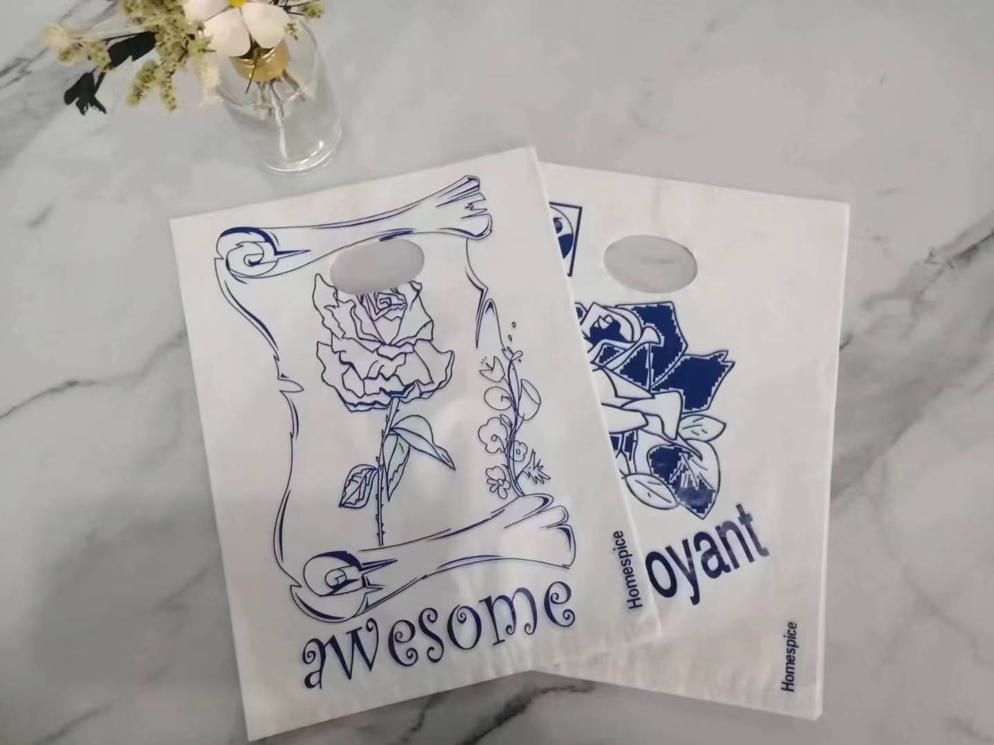Bolsas de compras de plástico al por menor de regalo de HDPE
