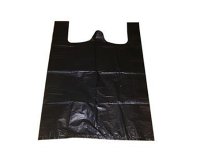 HDPE Black T-shirt Garbage Bags