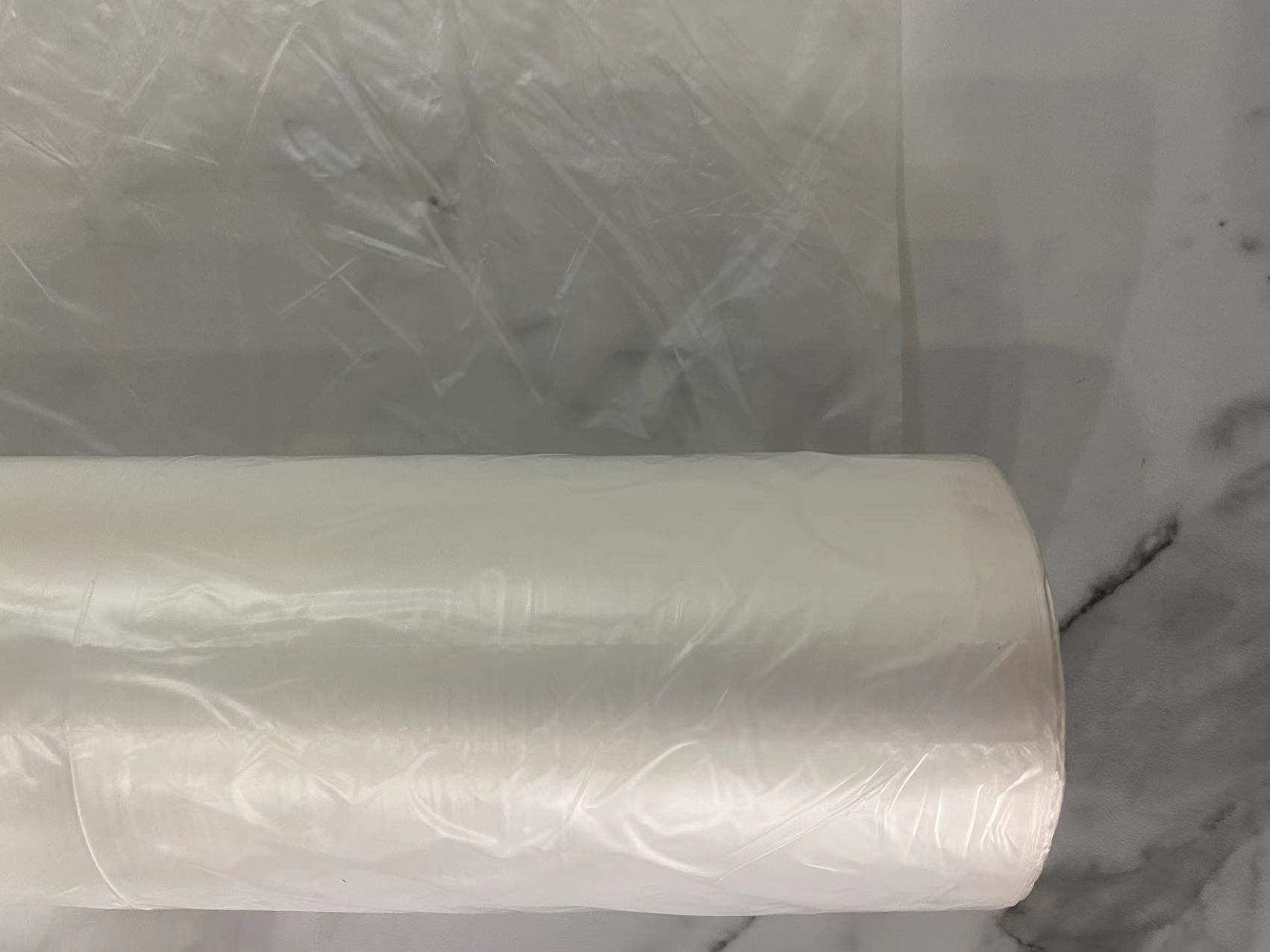 Прозрачный плоский пакет HDPE с бумажным сердечником без печати