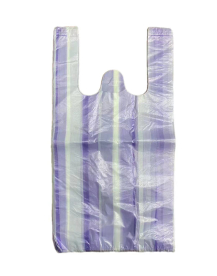 Striped Vest Bag With Embossed