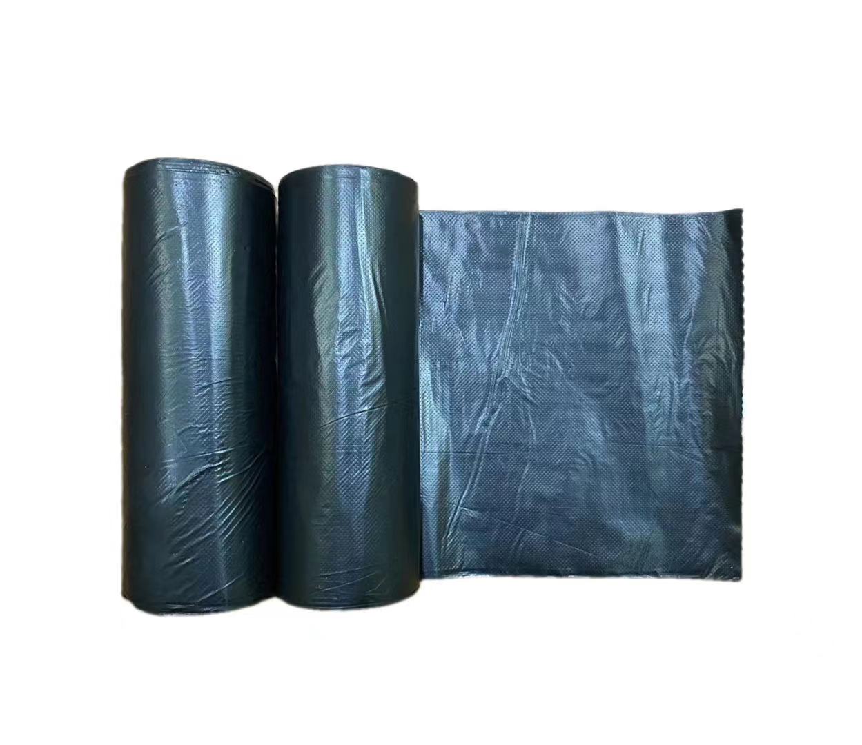 HDPE Black Star Sealed Garbage Bags On Roll With Embossing