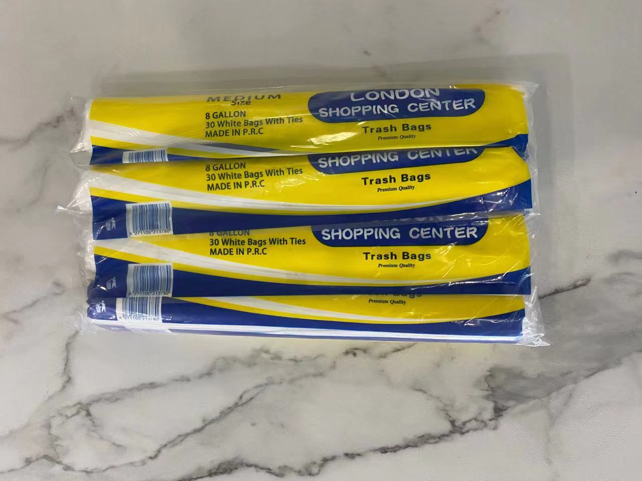 LDPE White Garbage Bag On Roll With Twist Tie