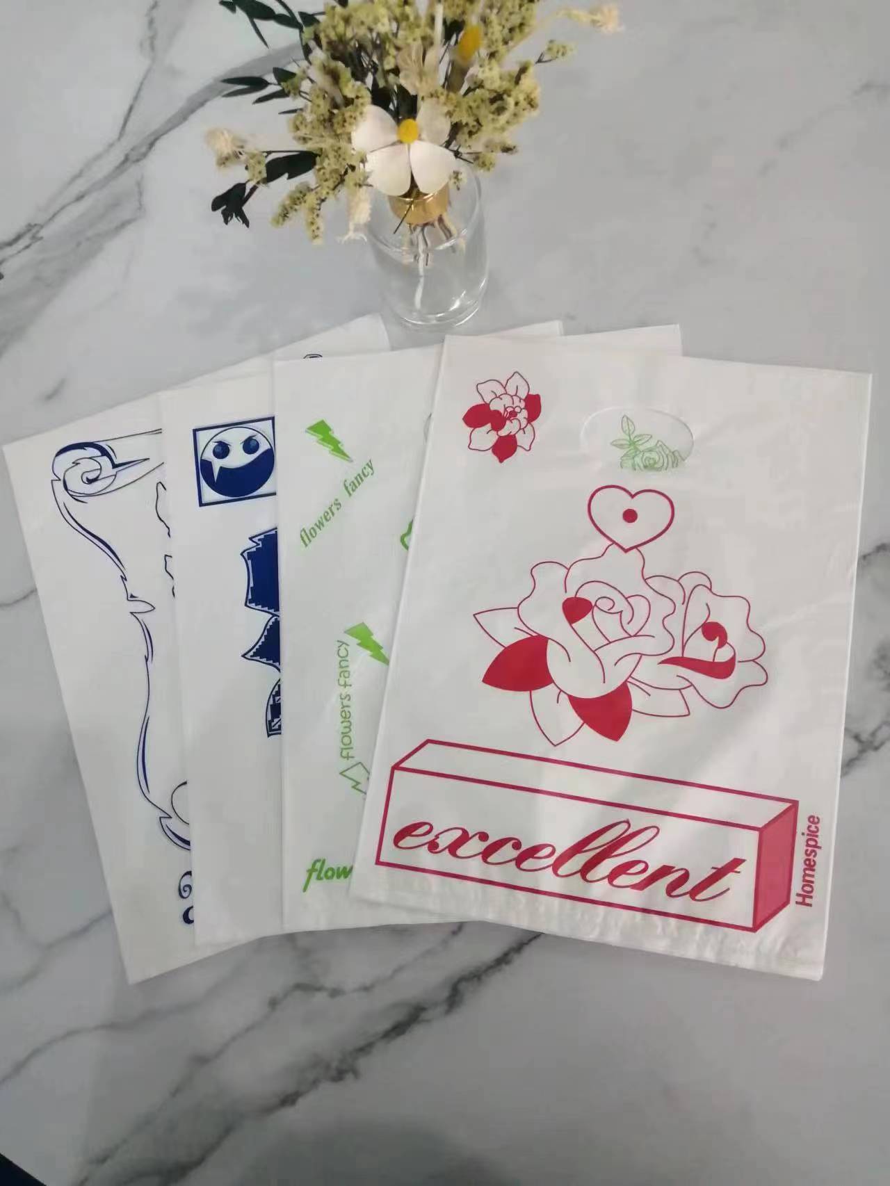 Bolsas de compras de plástico al por menor de regalo de HDPE