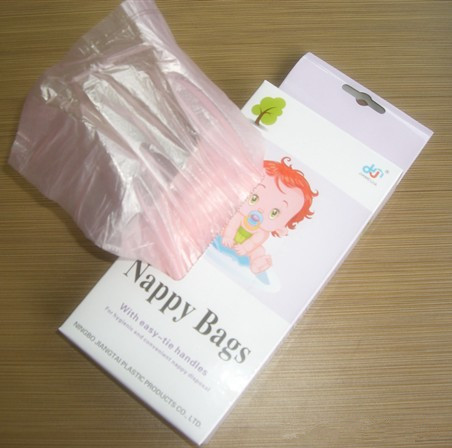 Bolsas de plástico para pañales planas de HDPE