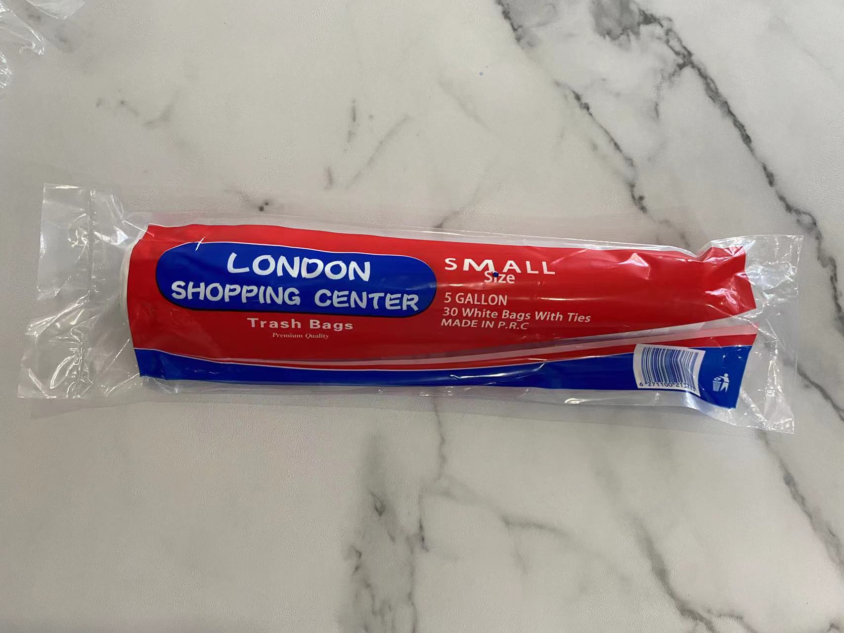 LDPE White Garbage Bag On Roll With Twist Tie