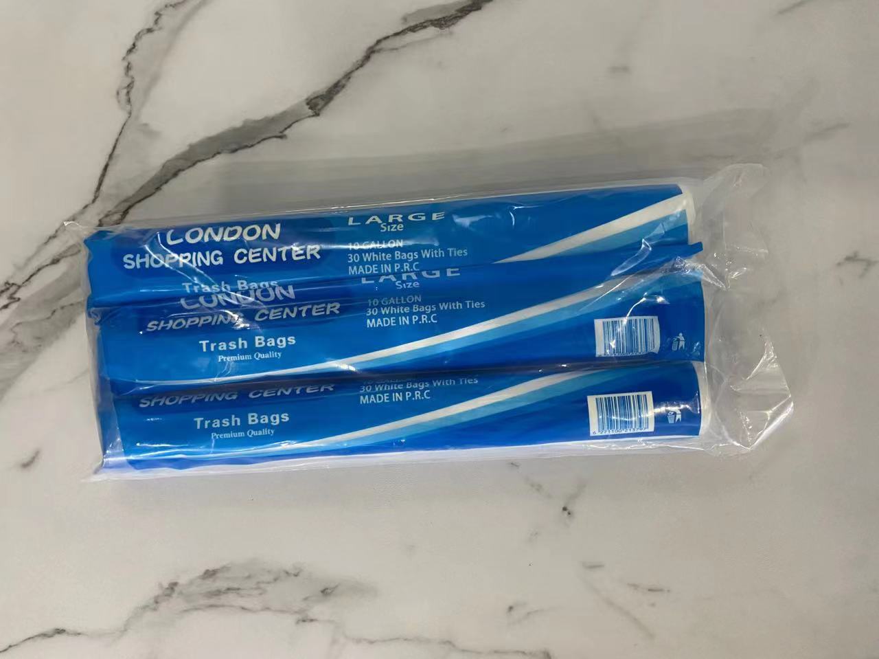 LDPE White Garbage Bag On Roll With Twist Tie