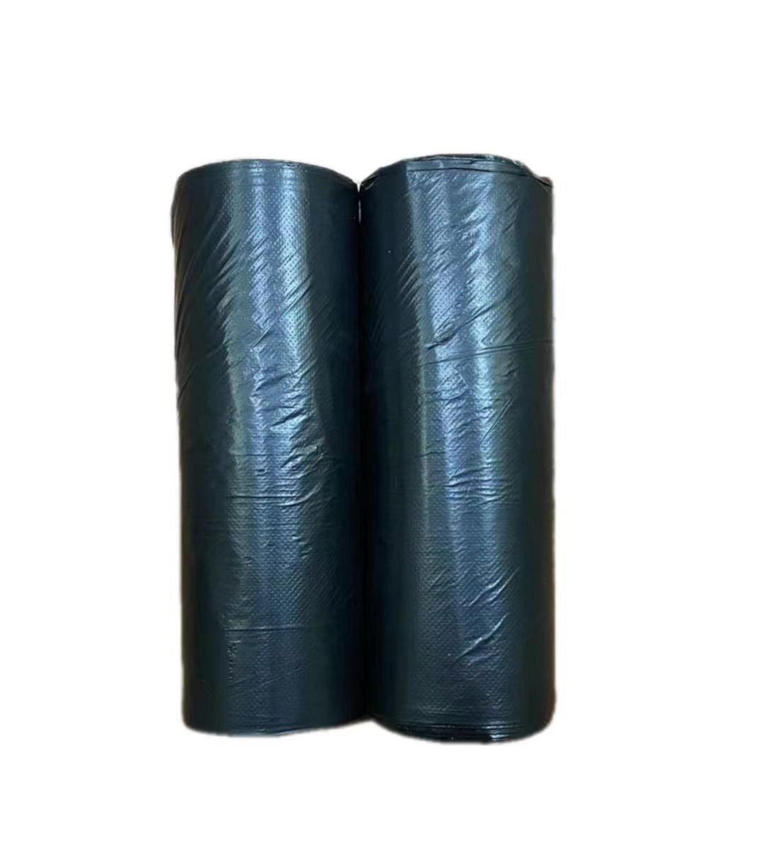 HDPE Black Star Sealed Garbage Bags On Roll With Embossing