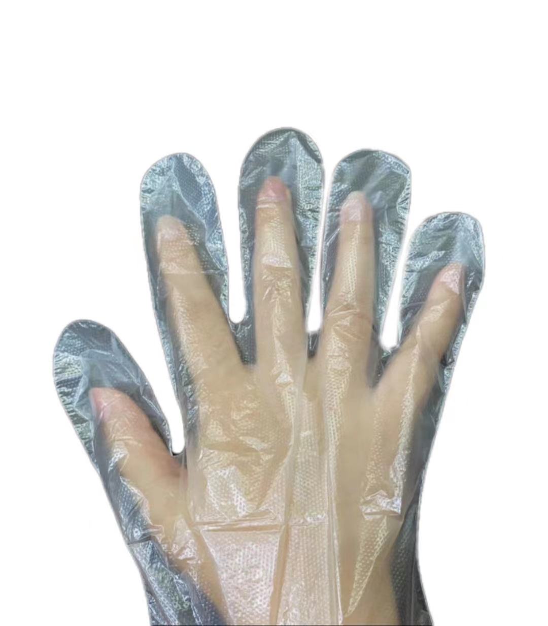 Guantes desechables de HDPE con relieve