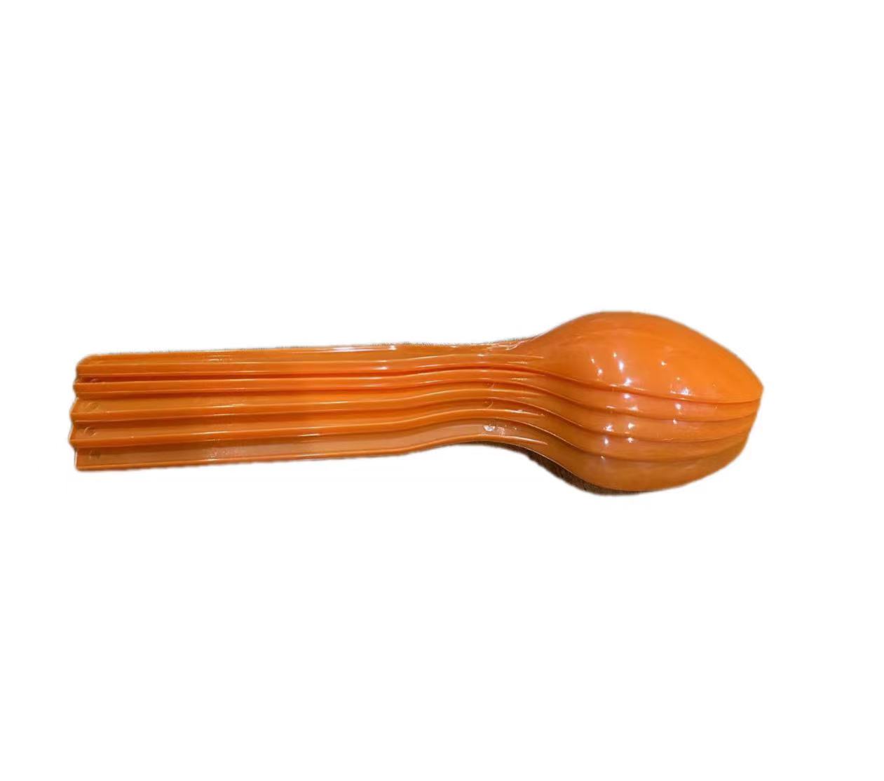 Cuchara de plástico desechable naranja Cuchara de plástico desechable naranja