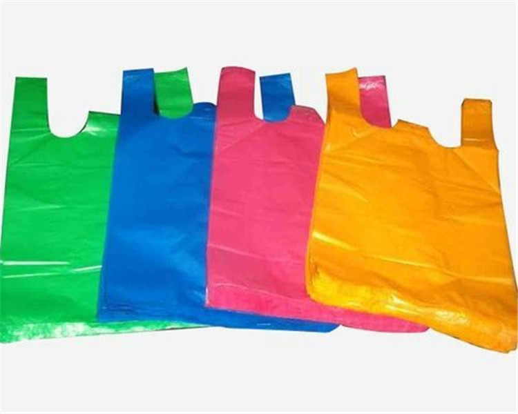 Индивидуальная цветная сумка для покупок с ручкой жилета HDPE Индивидуальная цветная сумка для покупок с ручкой жилета HDPE
