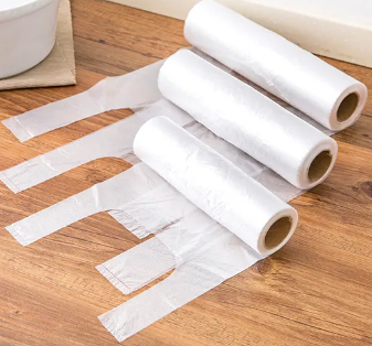 HDPE تي شيرت حقيبة حاوية الغذاء على لفة