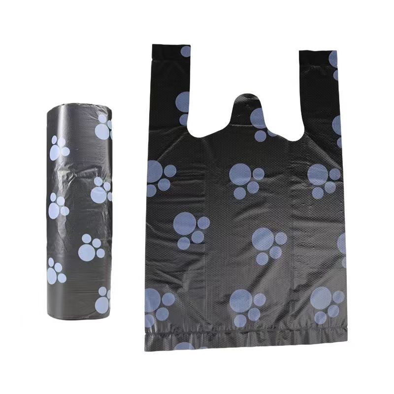 Bolsa de camiseta con caca de perro mini de HDPE