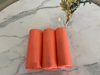 Orange Flat Mouth Garbage Bag