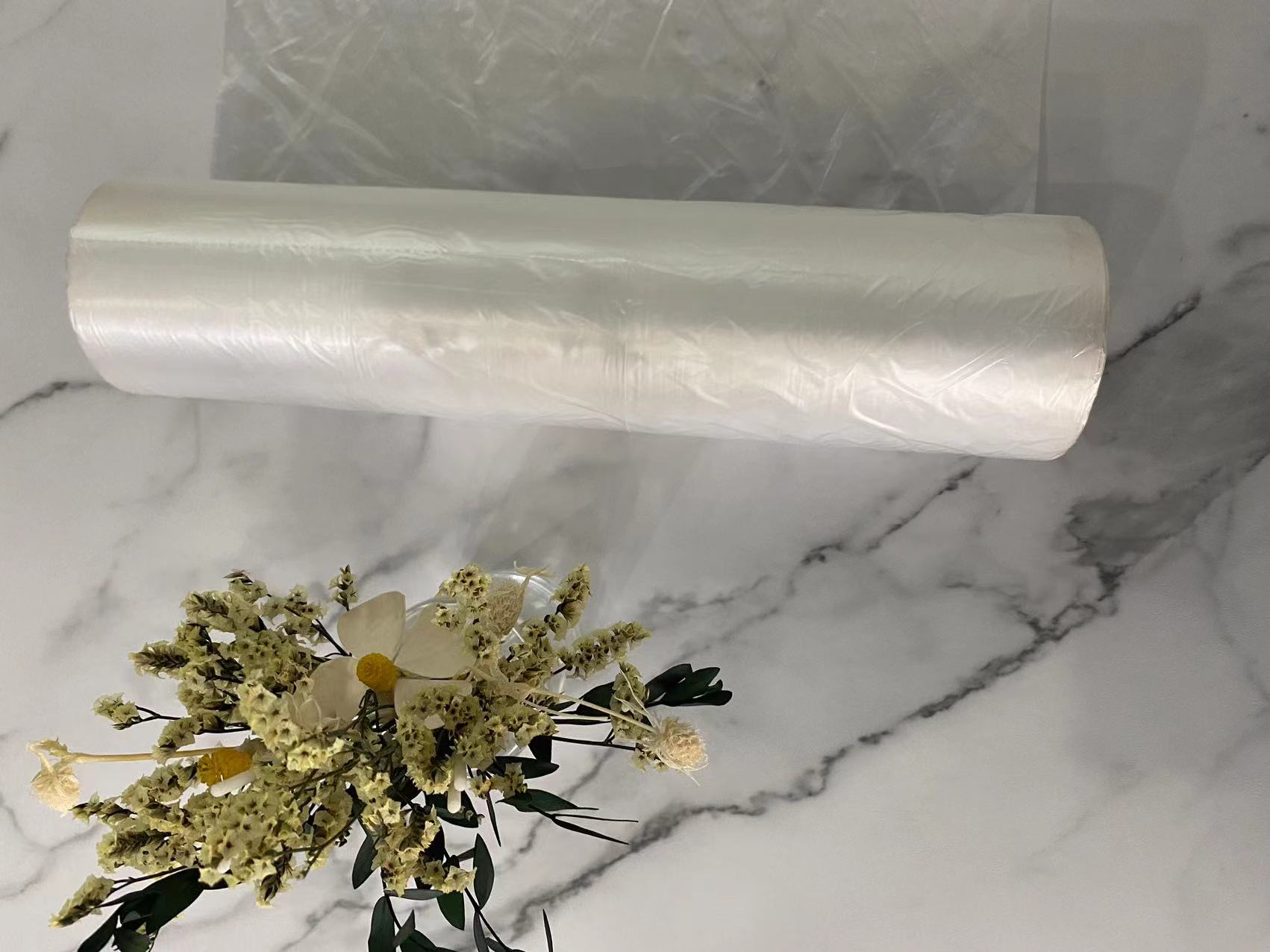 Прозрачный плоский пакет HDPE с бумажным сердечником без печати Прозрачный плоский пакет HDPE с бумажным сердечником без печати