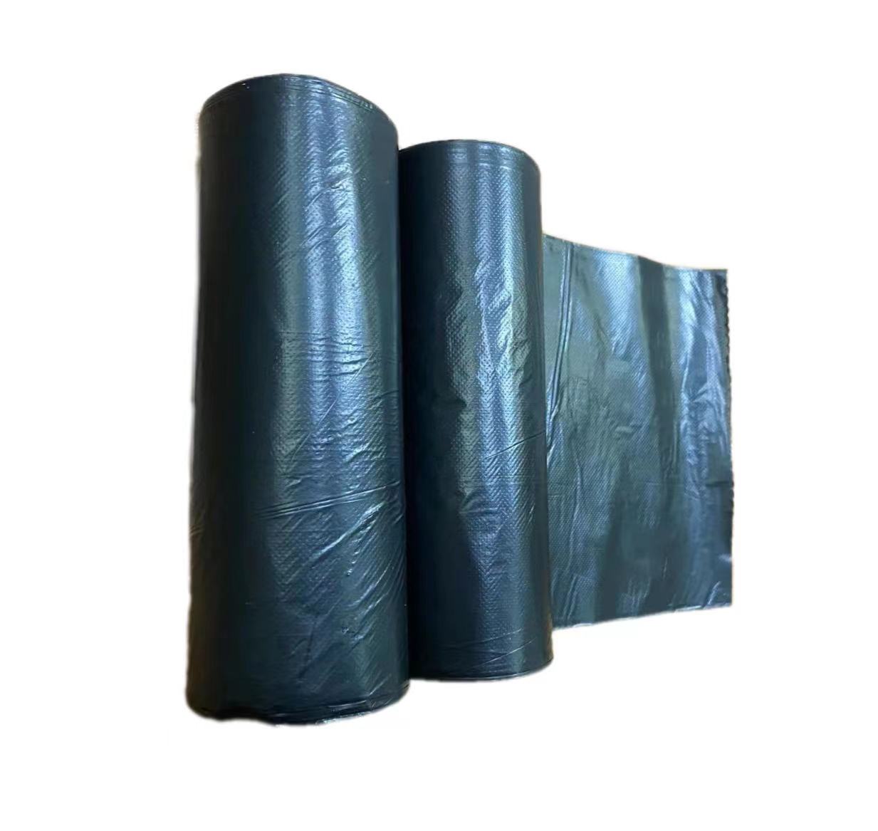 HDPE Black Star Sealed Garbage Bags On Roll With Embossing