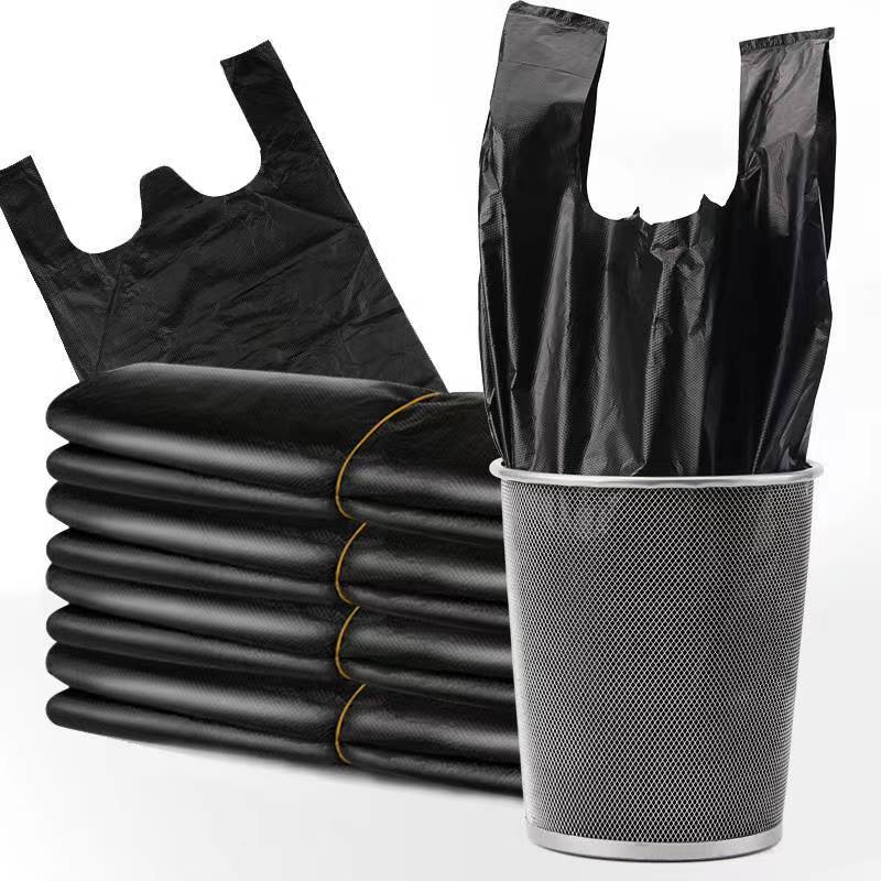 HDPE Black T-shirt Garbage Bags
