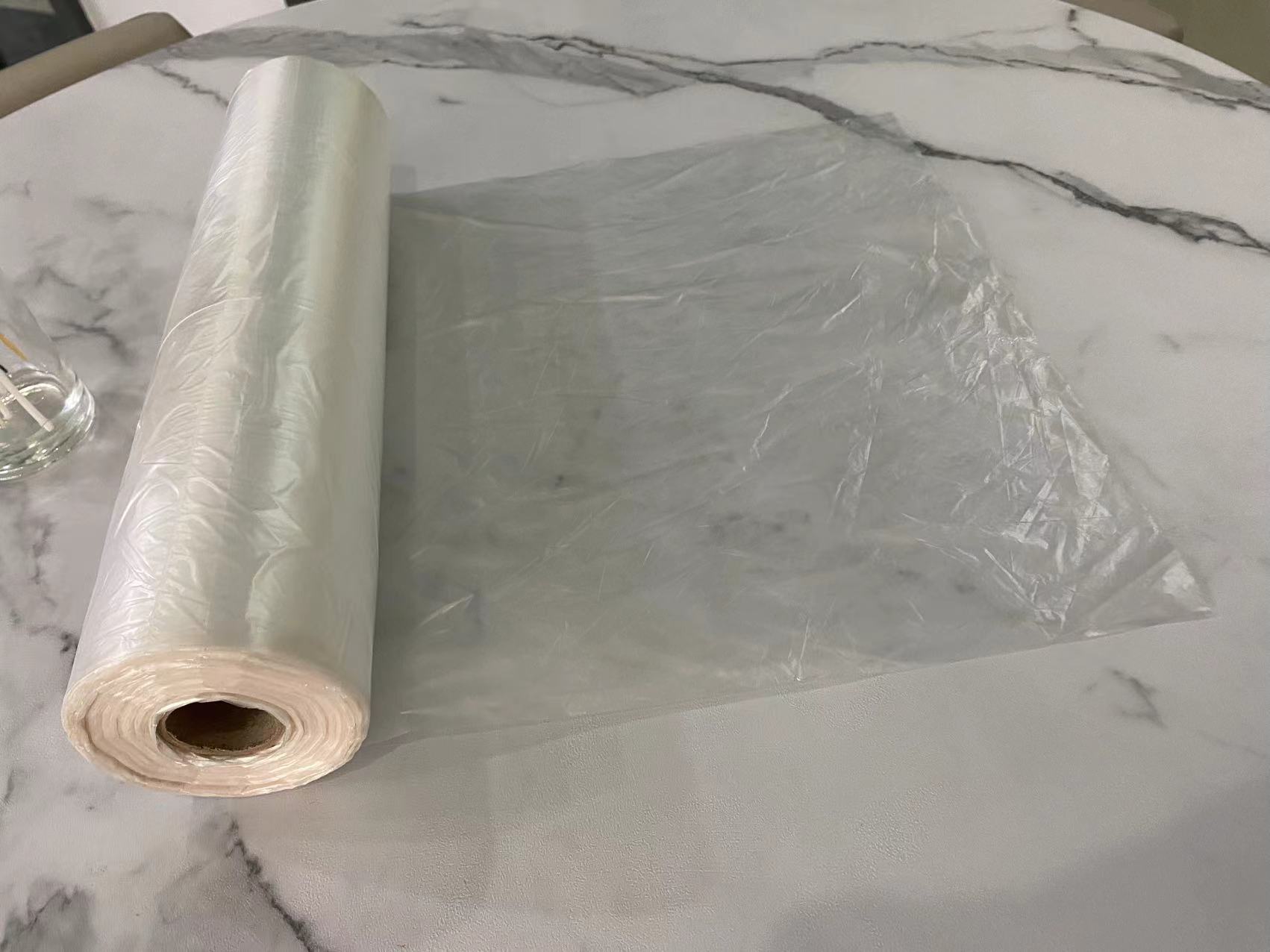 Прозрачный плоский пакет HDPE с бумажным сердечником без печати Прозрачный плоский пакет HDPE с бумажным сердечником без печати
