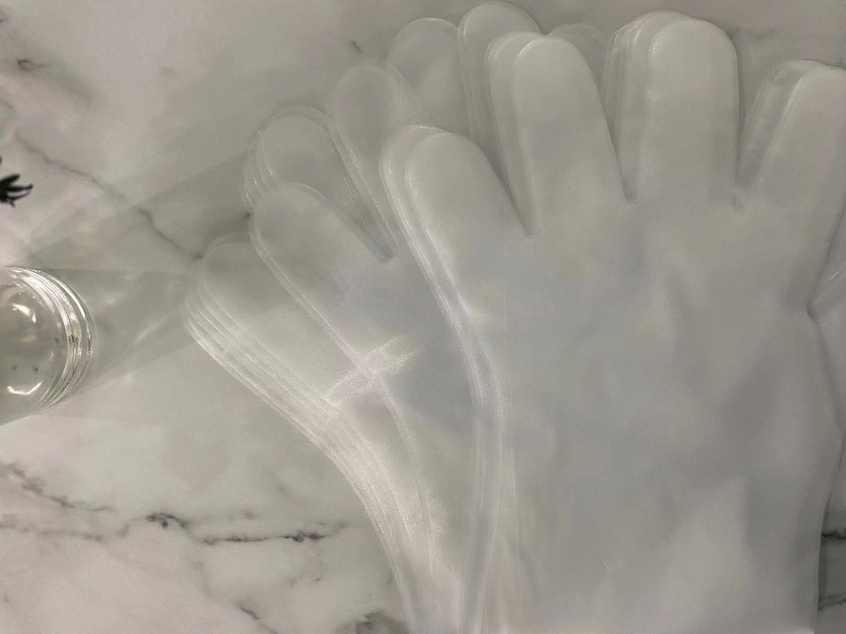 CPE Transparent Gloves With Embossing