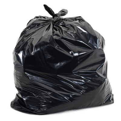 أكياس القمامة المسطحة السوداء LDPE